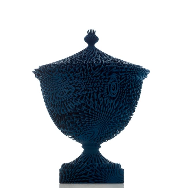 Michael Eden, Curved Teal Blue Bloom, 2017