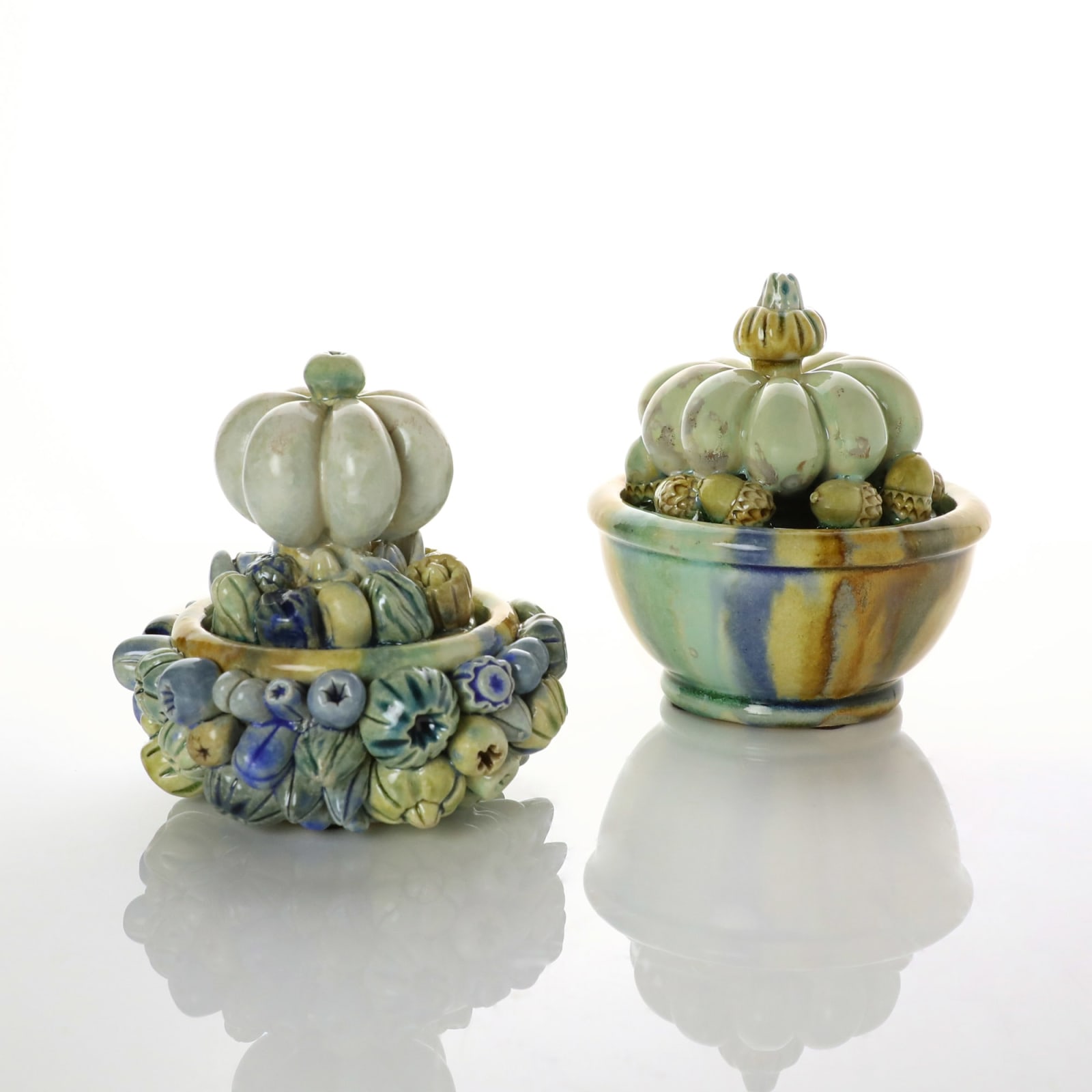Kate Malone, Small Lidded Potpouri Bowl with Pumpkin Cover, 2022
