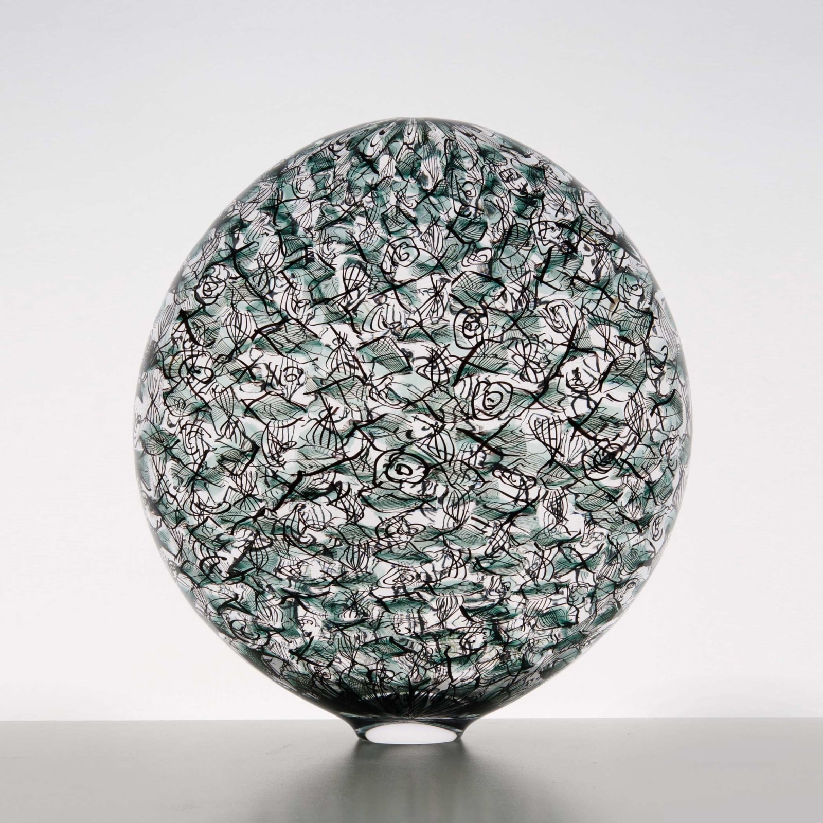 Tobias Møhl, Oval Tourmaline Glassweaver Vessel, 2013