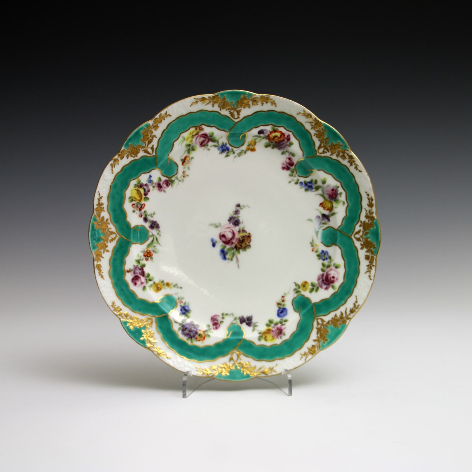Sèvres Porcelain, A Sèvres Porcelain Plate from the Marquis de Paulmy Service, 1758