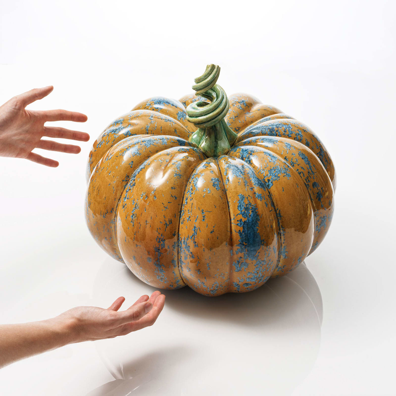 Kate Malone, A Honey and Blue Pumpkin, 2024