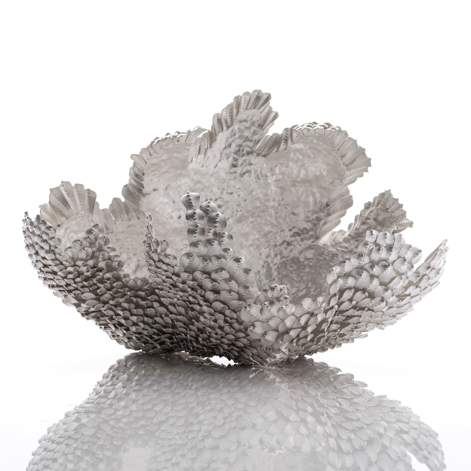 Junko Mori, Silver Organism, Cowrie Bird, 2025