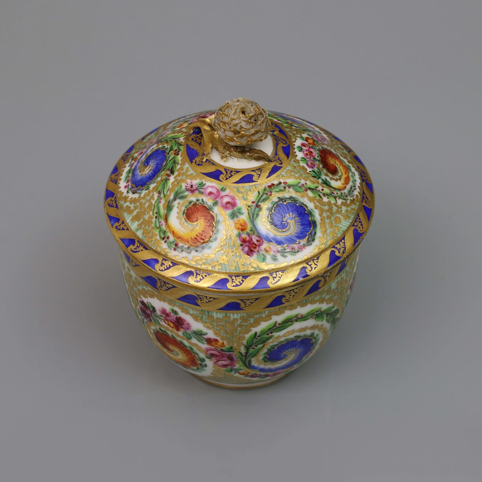 Sèvres Porcelain, A Sèvres Soft-Paste Porcelain Sugar Bowl and Cover, 1769