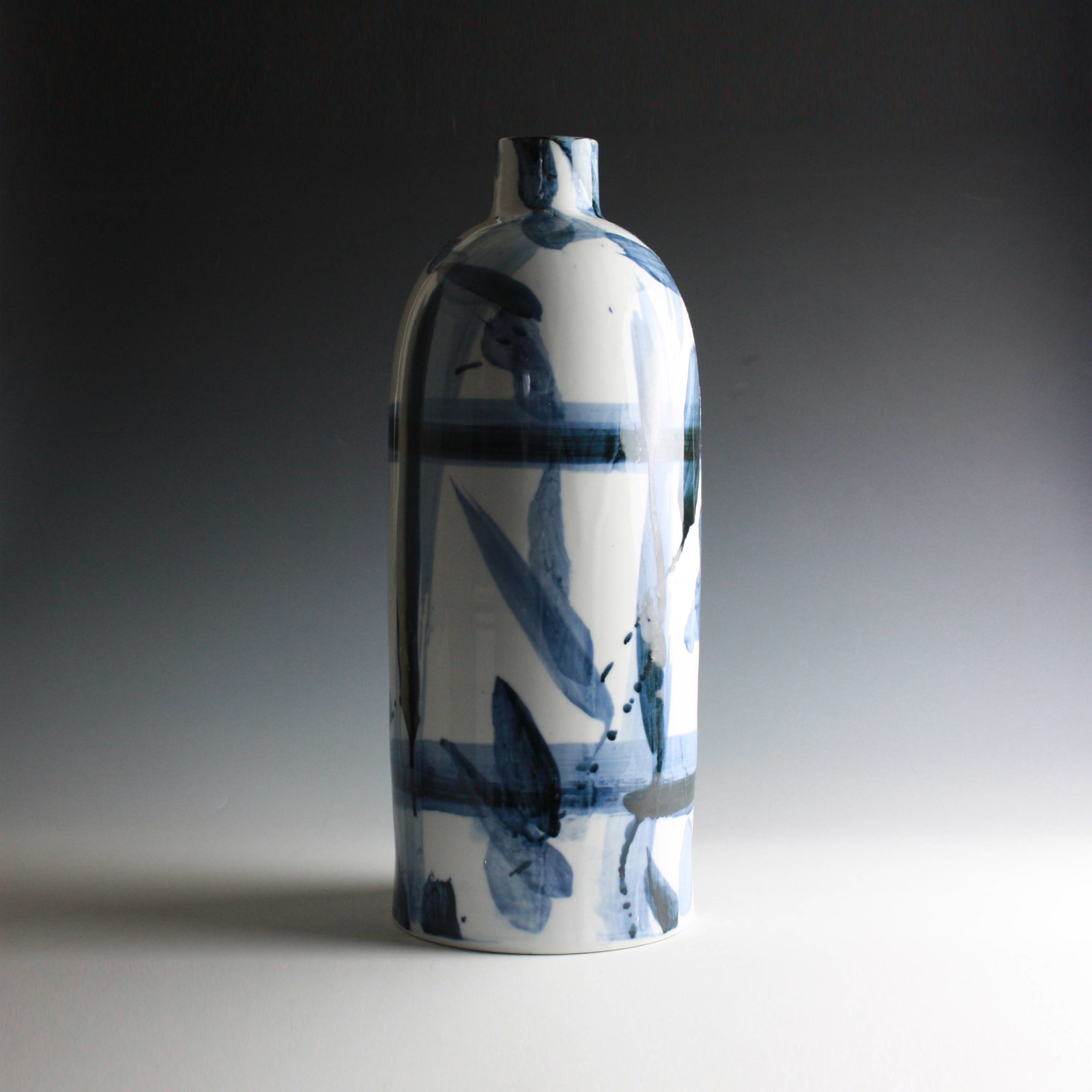 Felicity Aylieff, Ink Blue Tall Vase, 2011