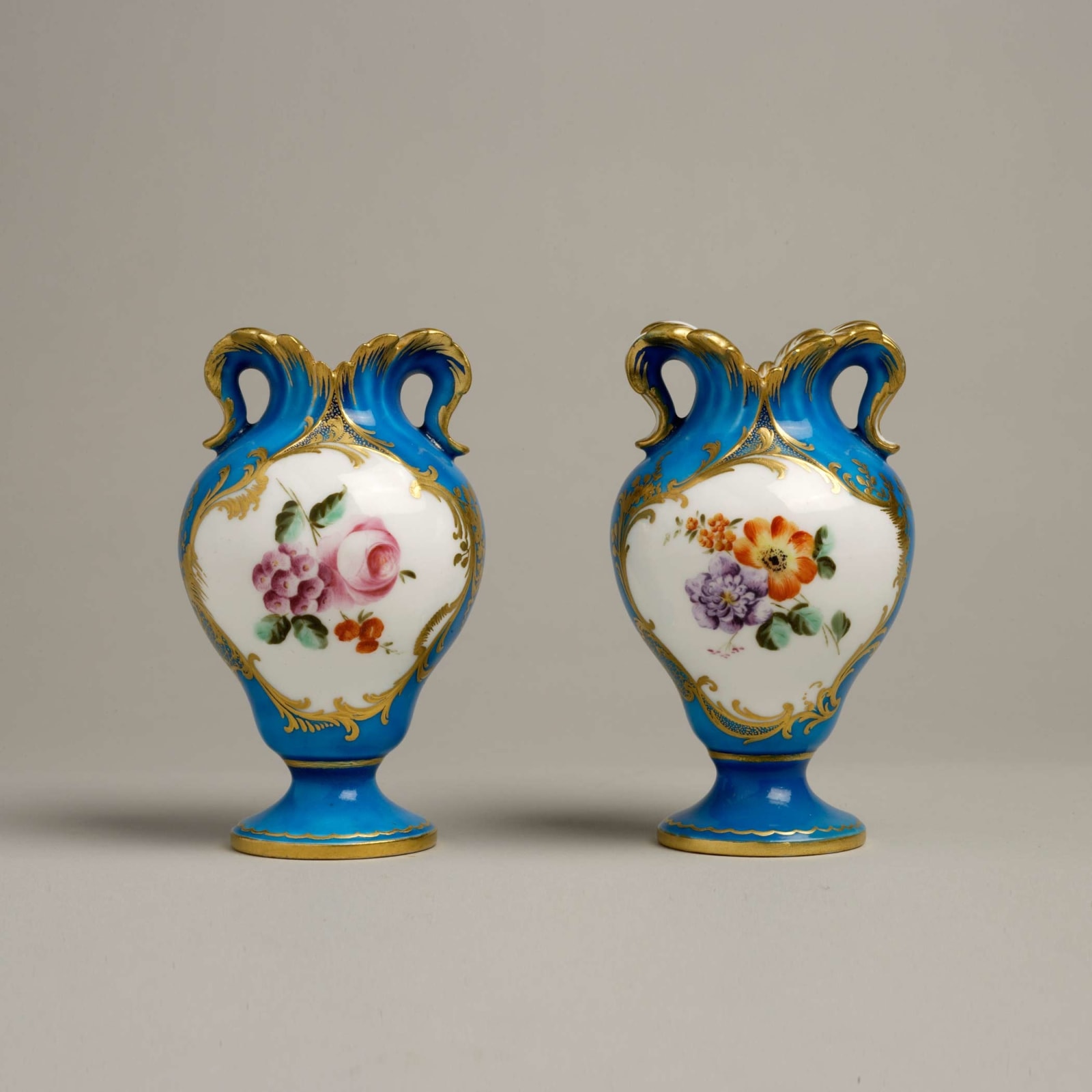 Sèvres Porcelain, A Pair of Vincennes Vases, 1755-56