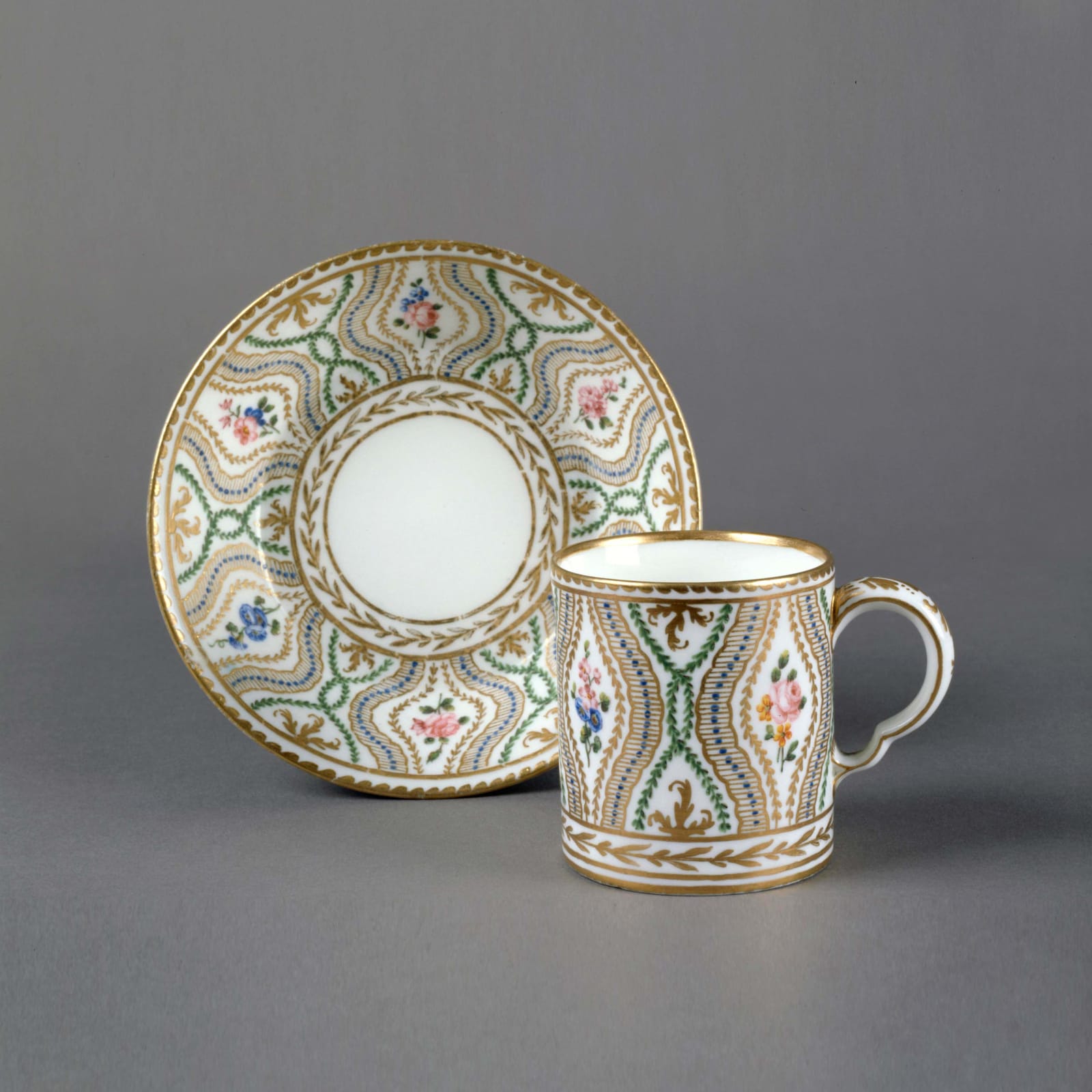 Sèvres Porcelain, A Fine Sèvres Cup & Saucer, 1775