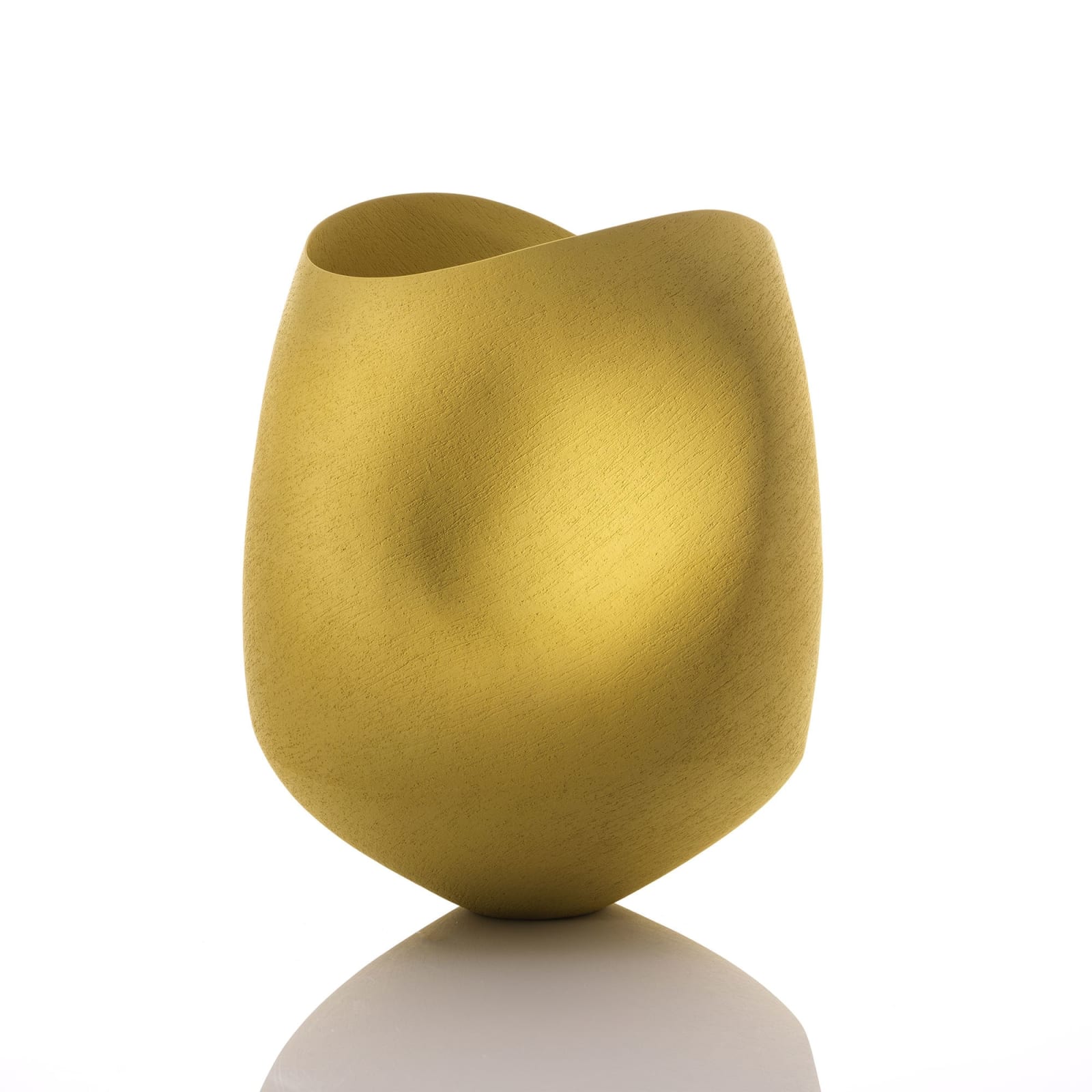 Ashraf Hanna, Yellow Undulating Vessel, 2024