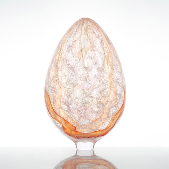 Tobias Møhl, Tall Pink and Orange Glassweaver Vessel, 2021