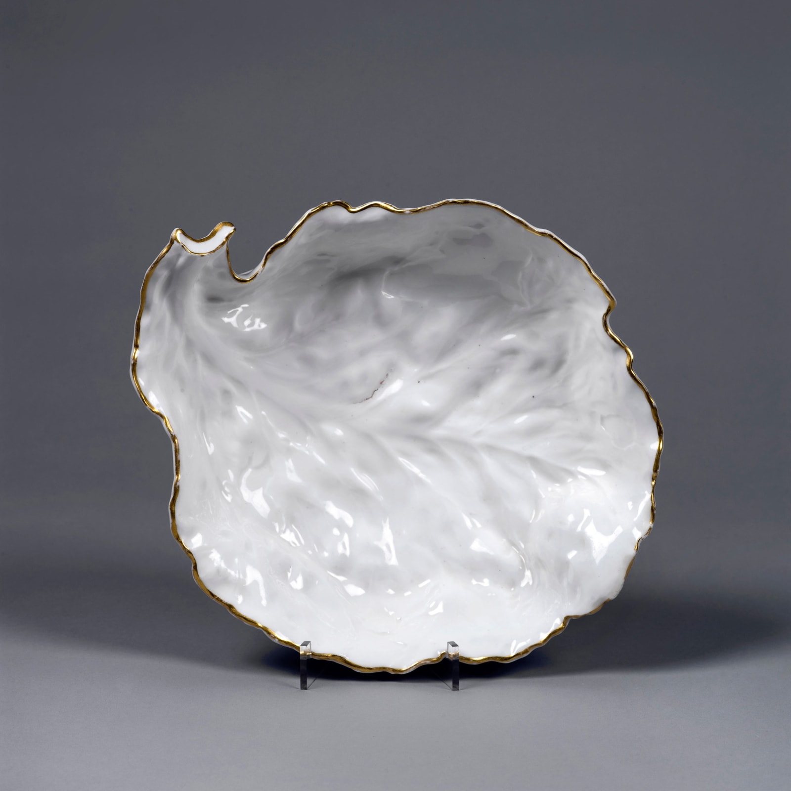 Sèvres Porcelain, A Vincennes Porcelain Cabbage Leaf Dish, circa 1754