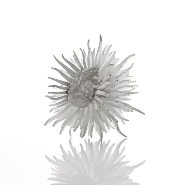 Junko Mori, Silver Organism; Textured Spikes, 2018