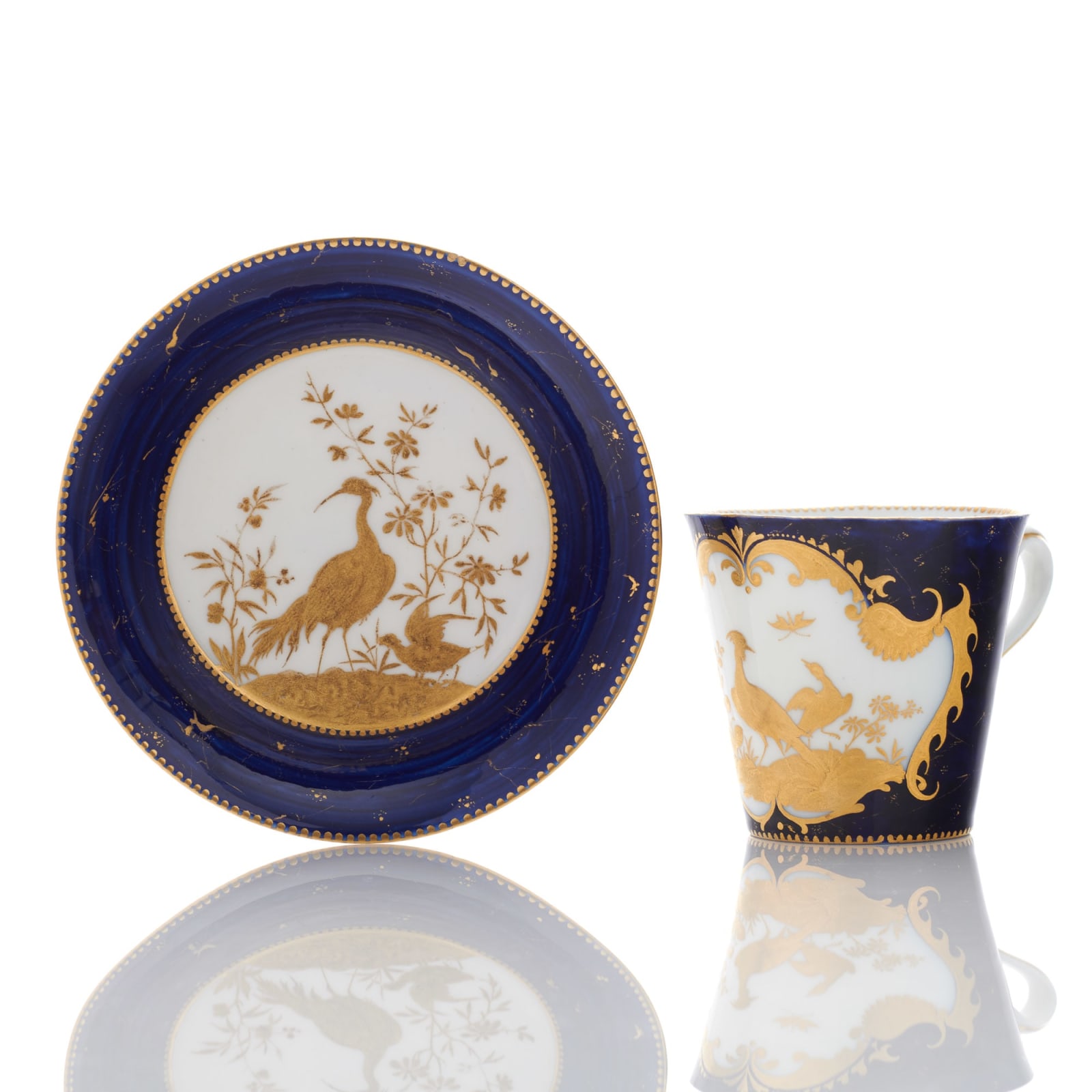Sèvres Porcelain, A French 18th Century Vincennes Porcelain Cup & Saucer, circa 1752-52