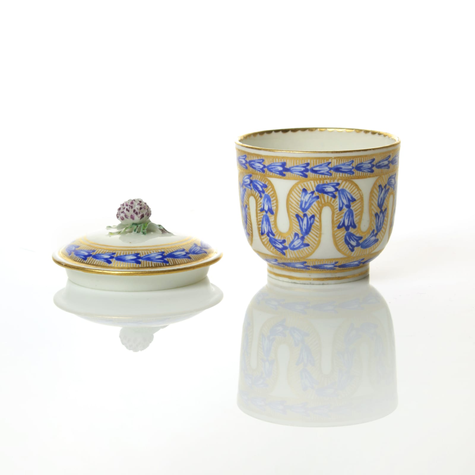 Sèvres Porcelain, A French 18th Century Soft-Paste Sèvres Porcelain Sugar Bowl and Cover, circa 1768-70