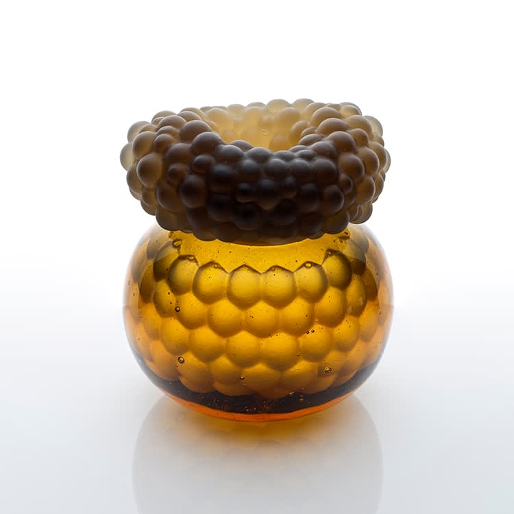 Angela Jarman, Amber Honeycomb Jar, 2024