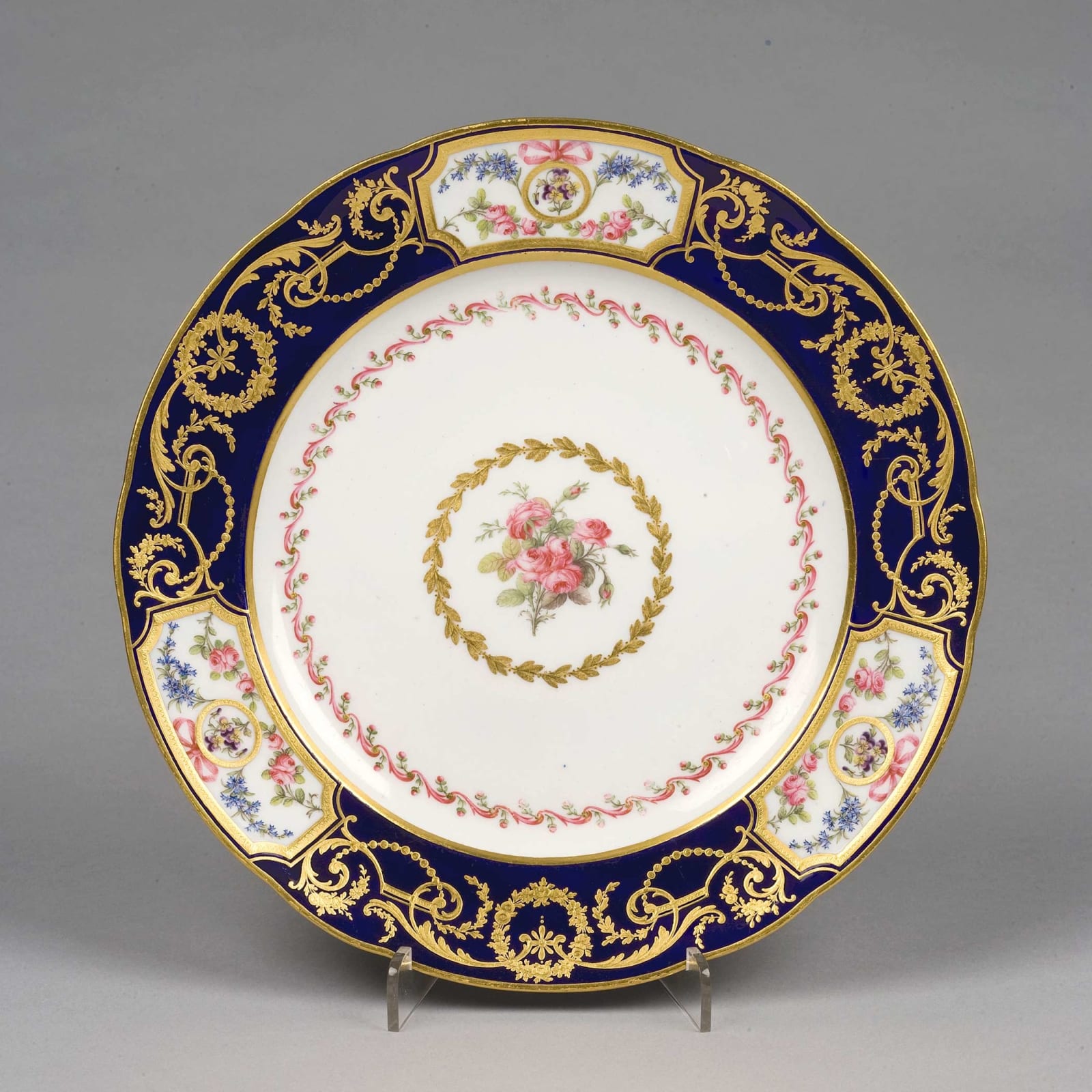 Sèvres Porcelain, A Sèvres Sample Plate, circa 1785