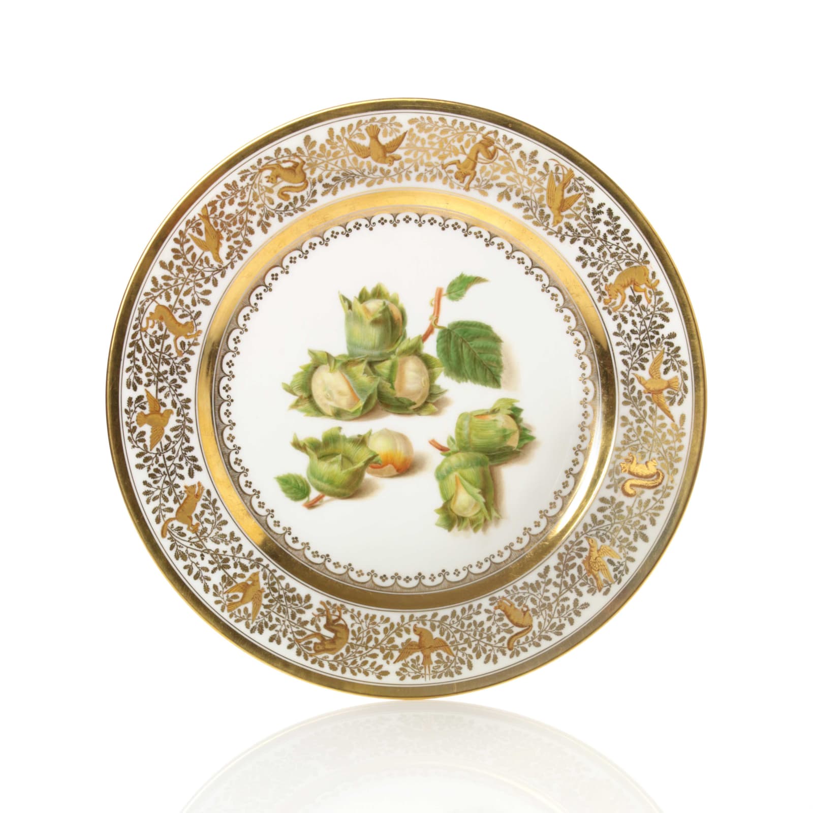 Sèvres Porcelain, A Hard-Paste Sèvres Porcelain Plate from the ‘Service des Fruits’, 1824