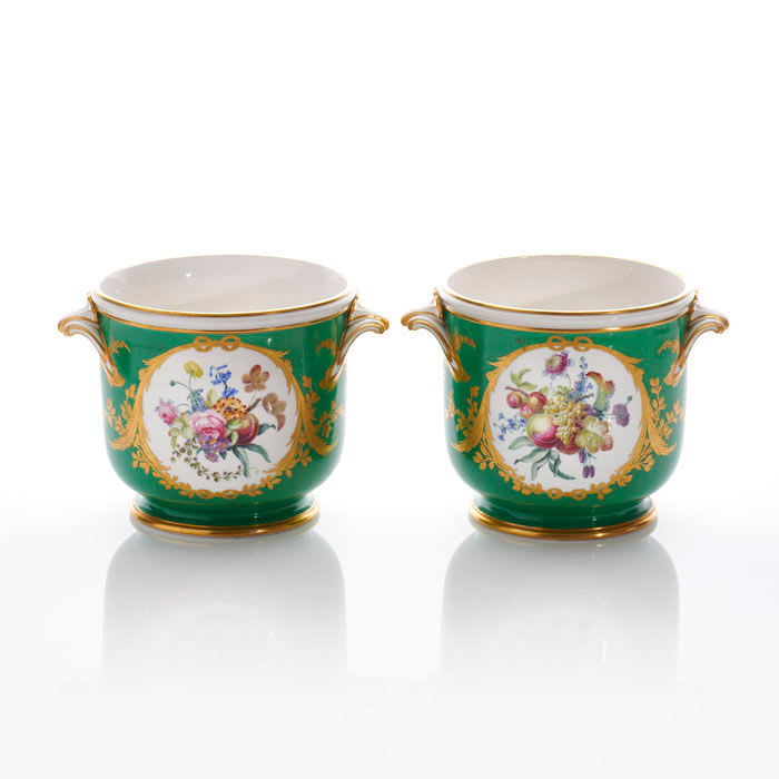 Sèvres Porcelain, A Pair of Sèvres Porcelain Wine Coolers from the Prince Henry of Prussia Service, 1784