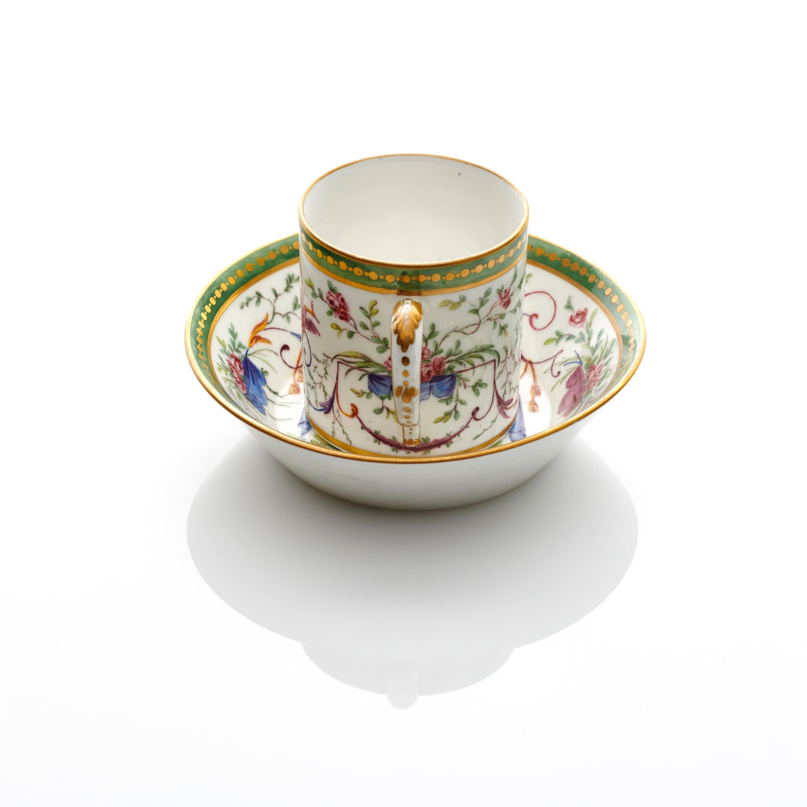 Sèvres Porcelain, A Soft-Paste Sèvres Cup and Saucer, 1788