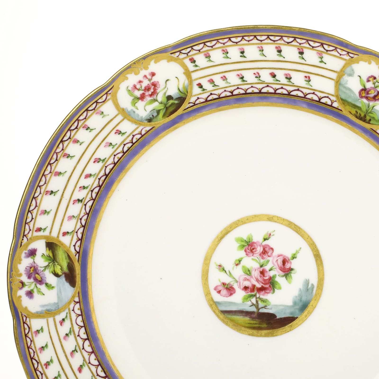 Sèvres Porcelain, A Soft-Paste Sèvres Porcelain Plate, made for use at Versailles, 1783