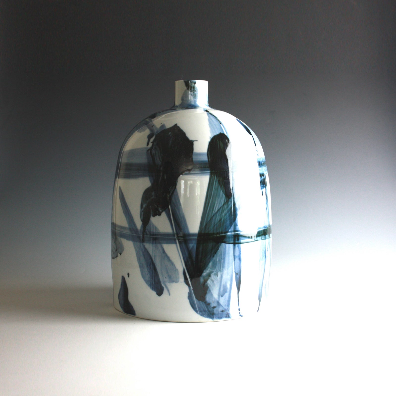 Felicity Aylieff, Ink Blue Wide Pot, 2011