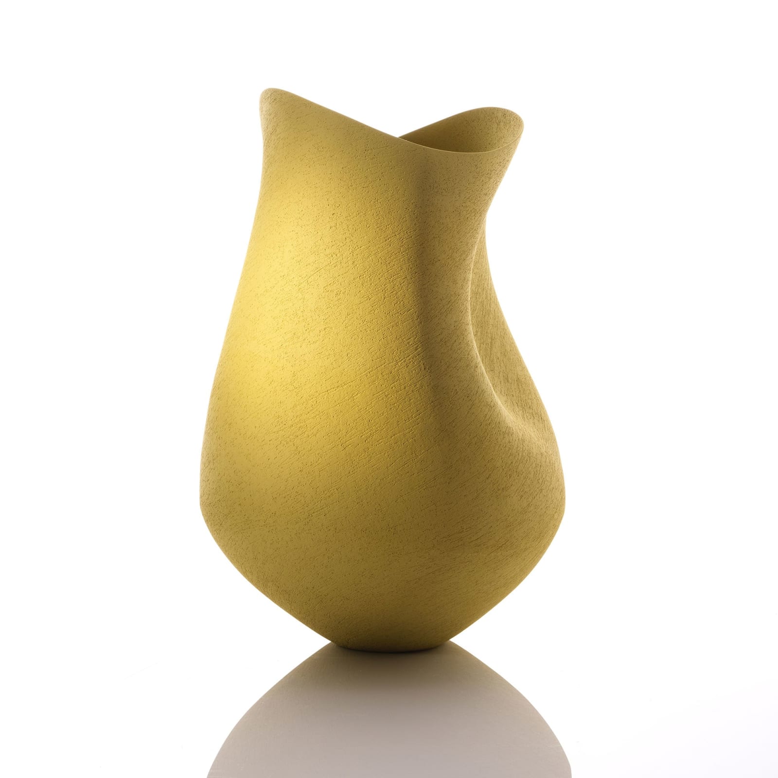 Ashraf Hanna, Yellow Undulating Vessel, 2024