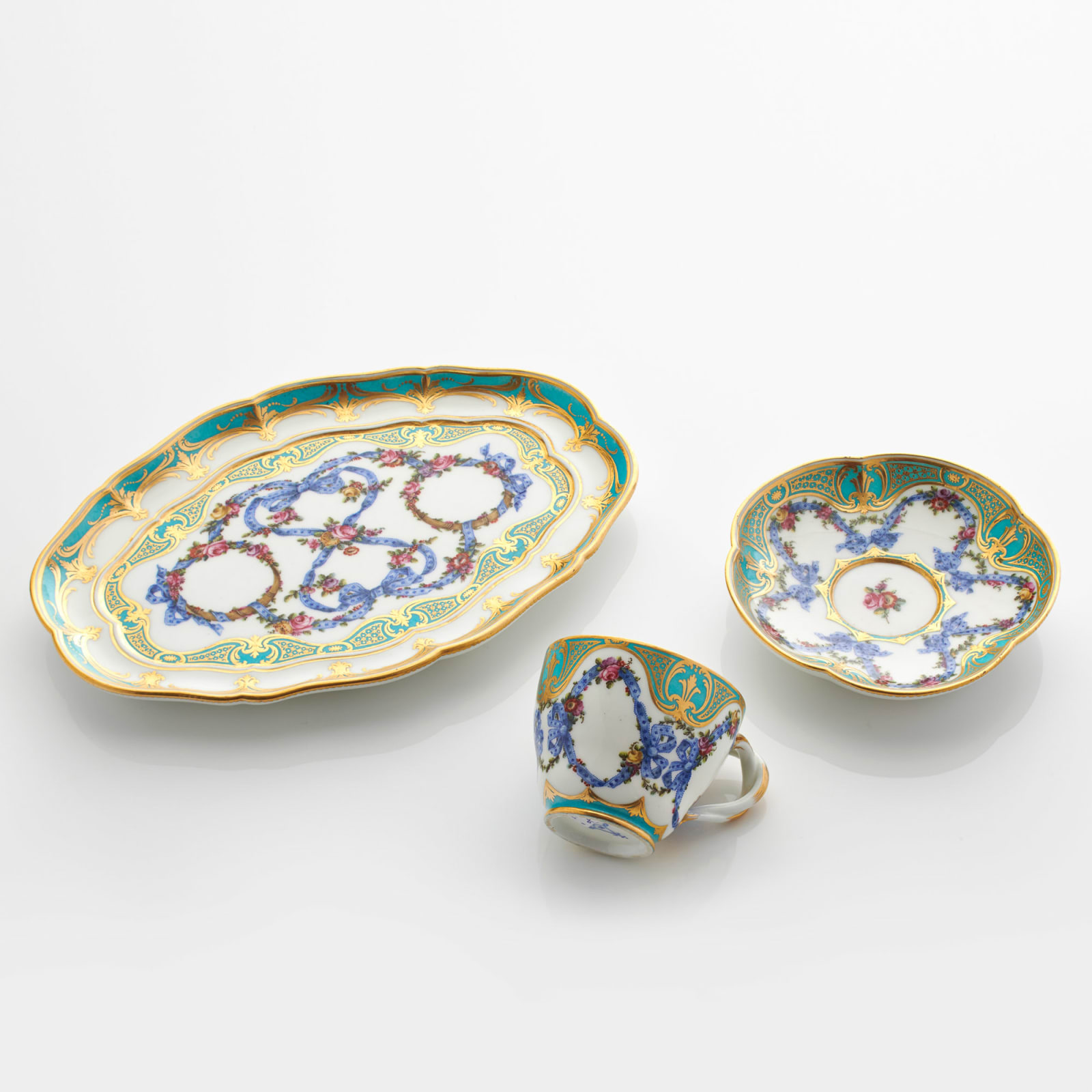 Sèvres Porcelain, A Sèvres Cup & Saucer probably purchased by Louis XV, 1761