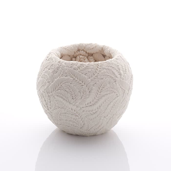 Hitomi Hosono, A Mugiwara-giku and Pinnate Leaves Bowl, 2020