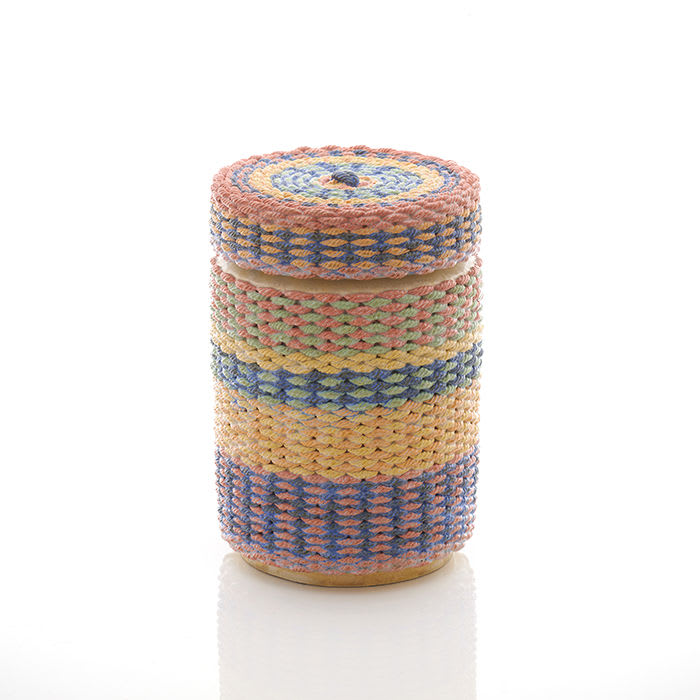 Kate Malone, A Tall Woven Jar of Coloured Clay, 2020