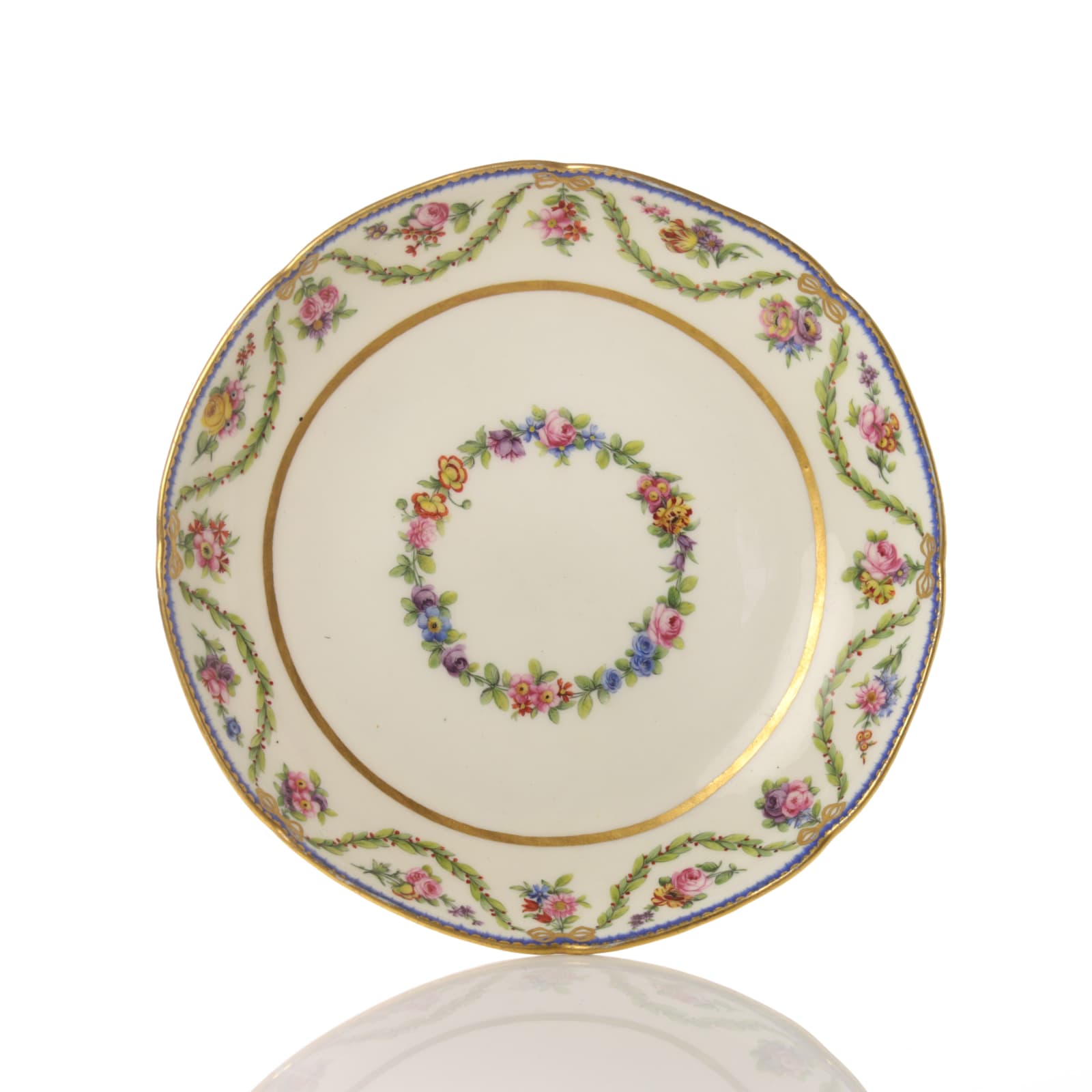 Sèvres Porcelain, A Sèvres Soft-Paste Circular Dish, 1775-78