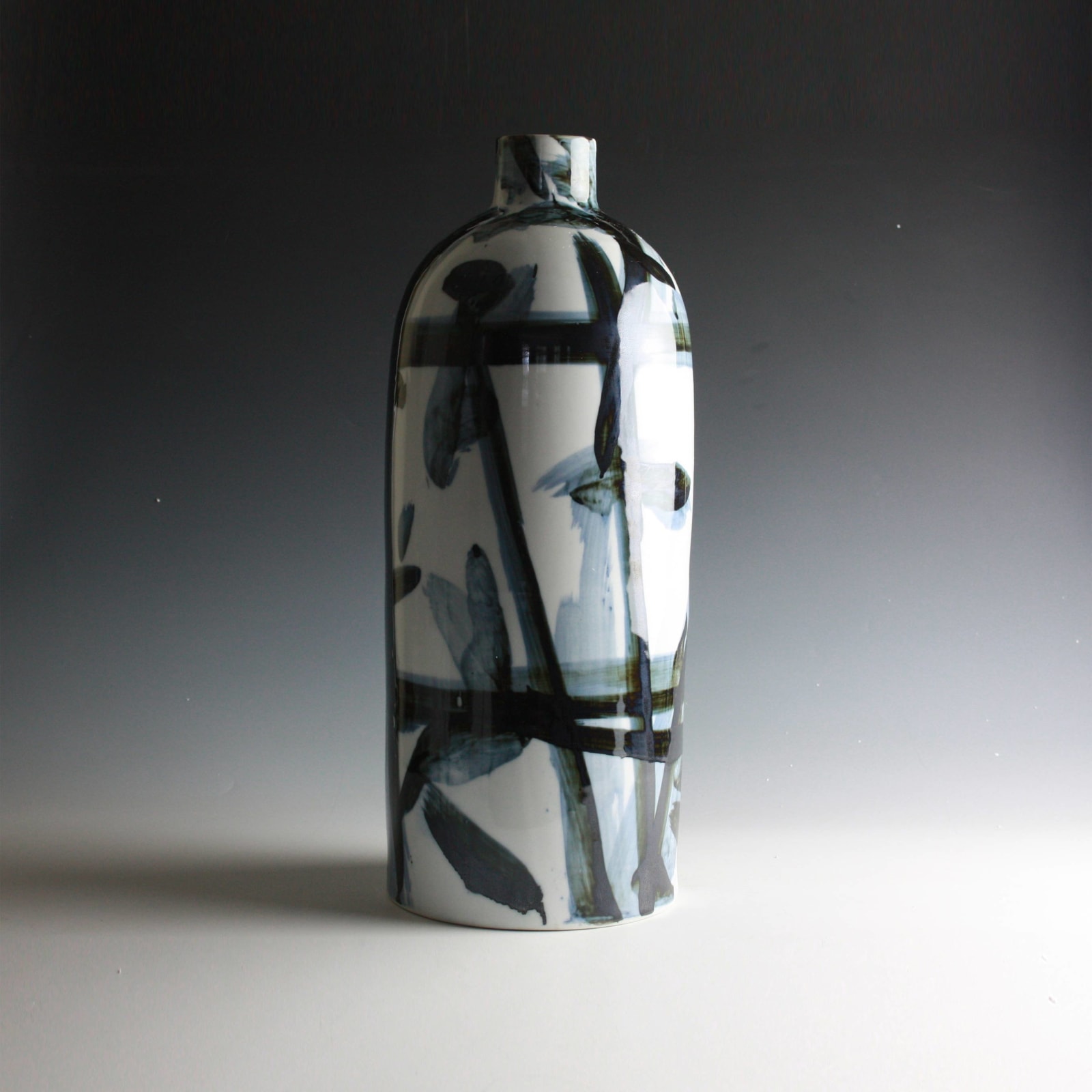 Felicity Aylieff, Ink Blue Tall Vase, 2011