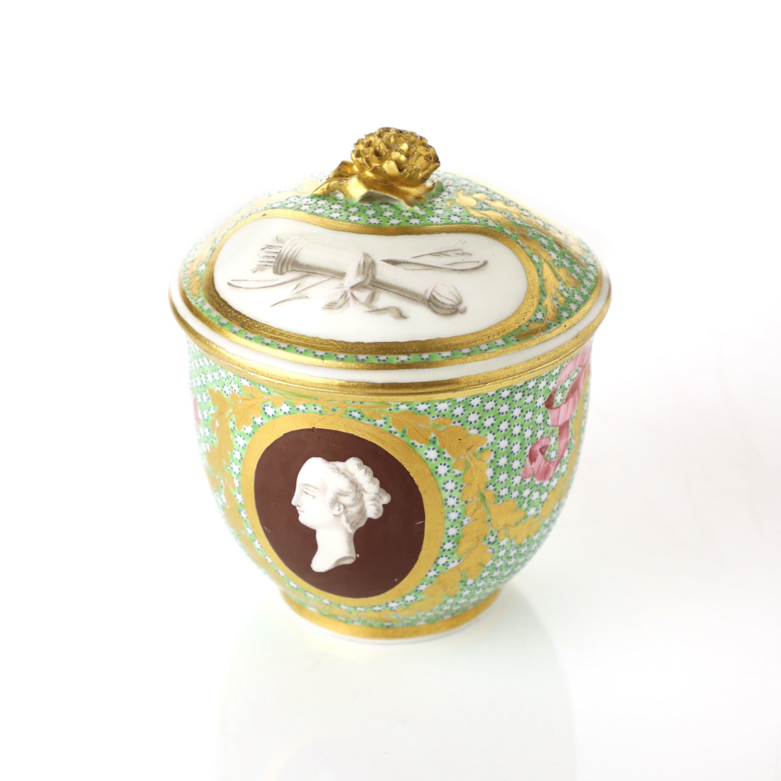 Sèvres Porcelain, A Soft-Paste Sèvres Porcelain Sugar Bowl, 1775