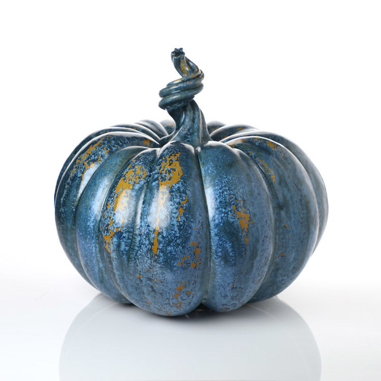 Kate Malone, A Blue Pumpkin with Curly Stem, 2021