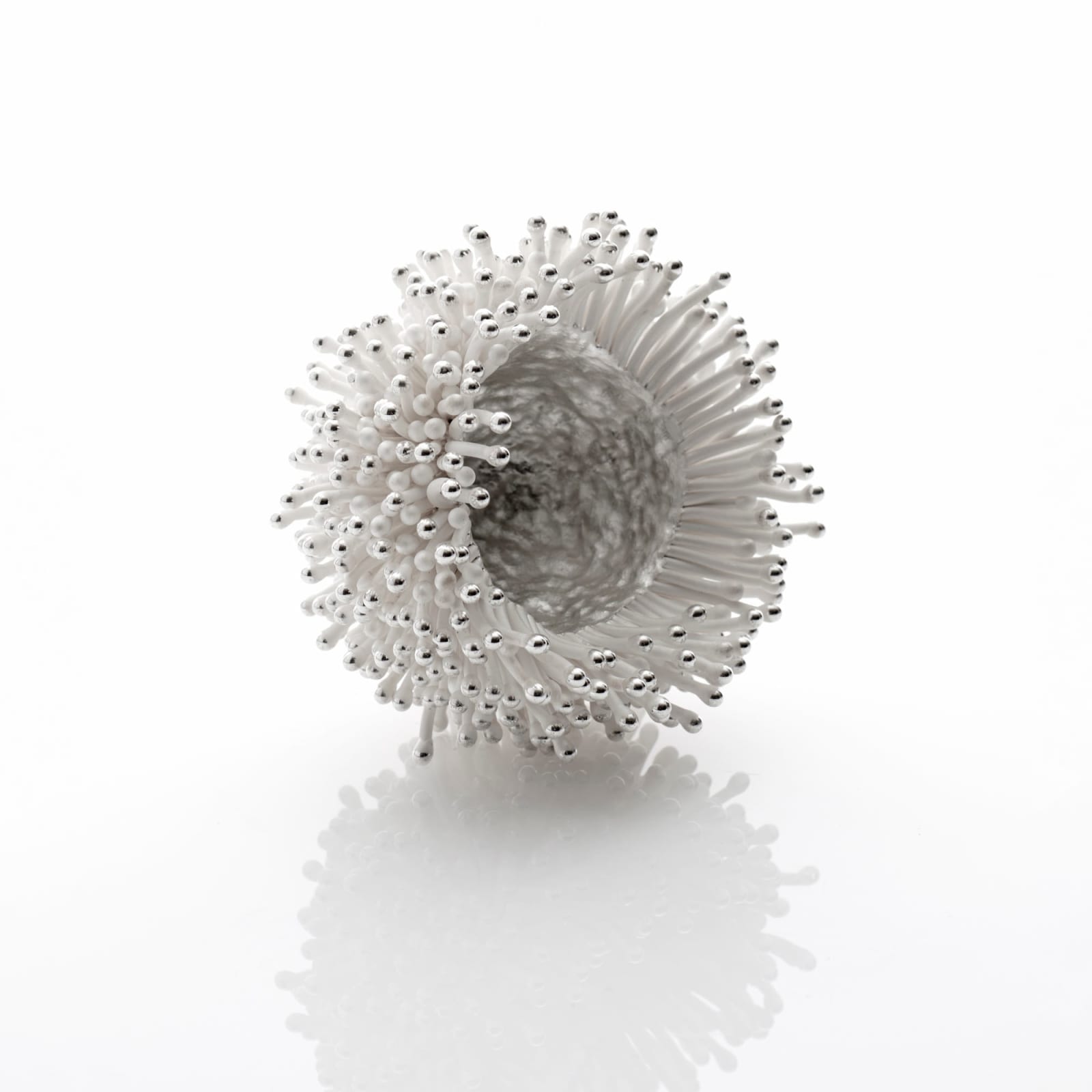 Junko Mori, Silver Organism; Ball Point, 2023