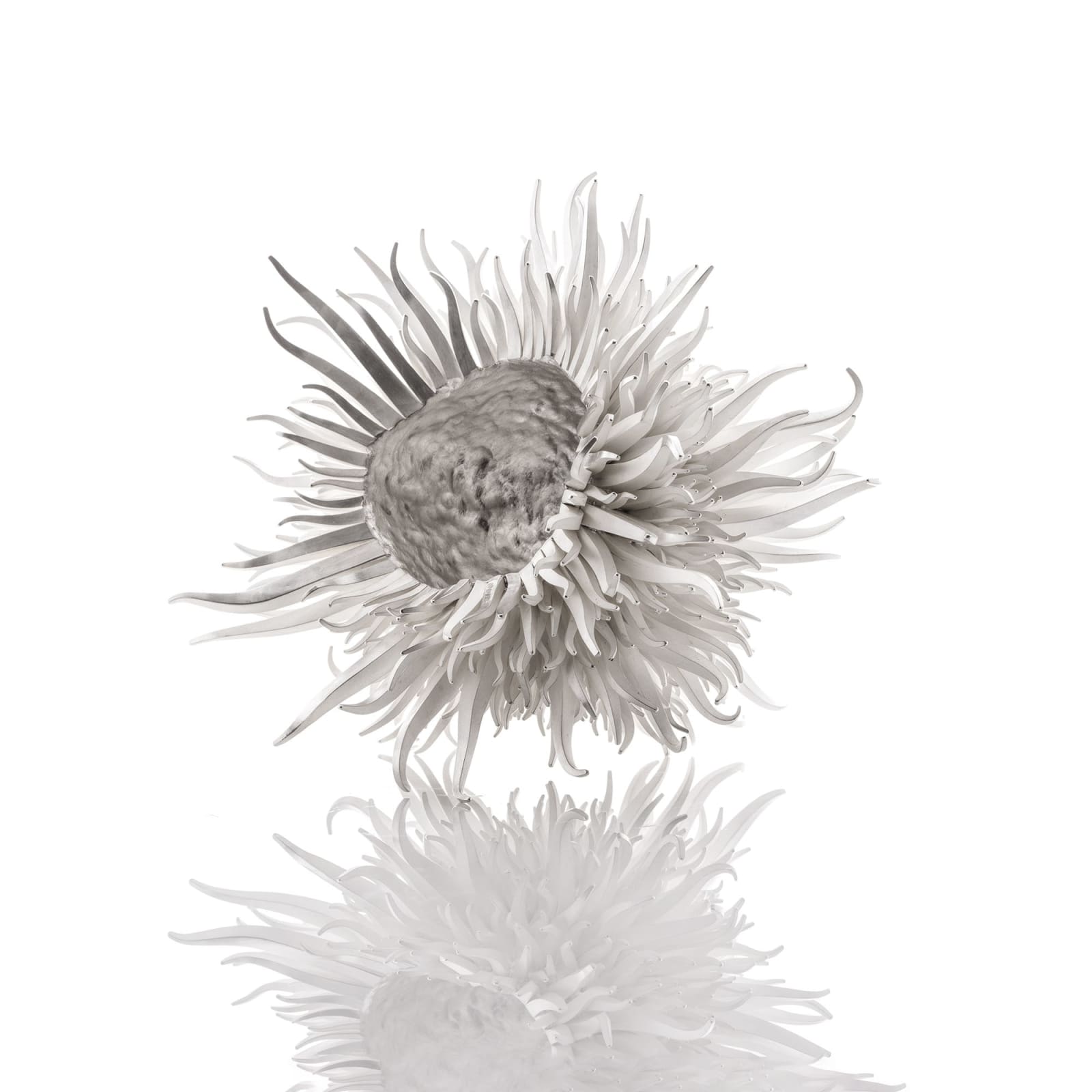 Junko Mori, Silver Organism, Square Spike, 2024