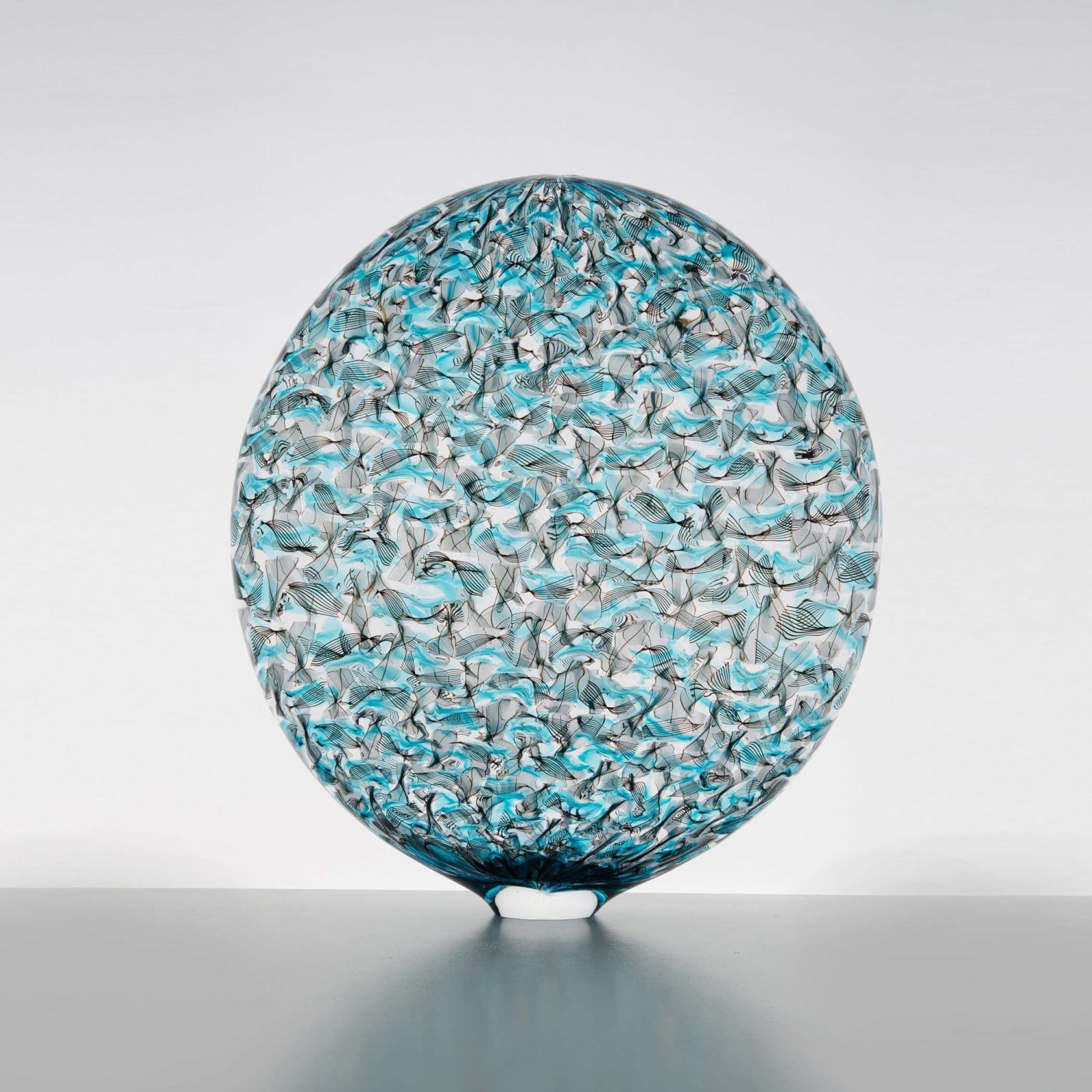 Tobias Møhl, Oval Aqua Glassweaver Vessel, 2013