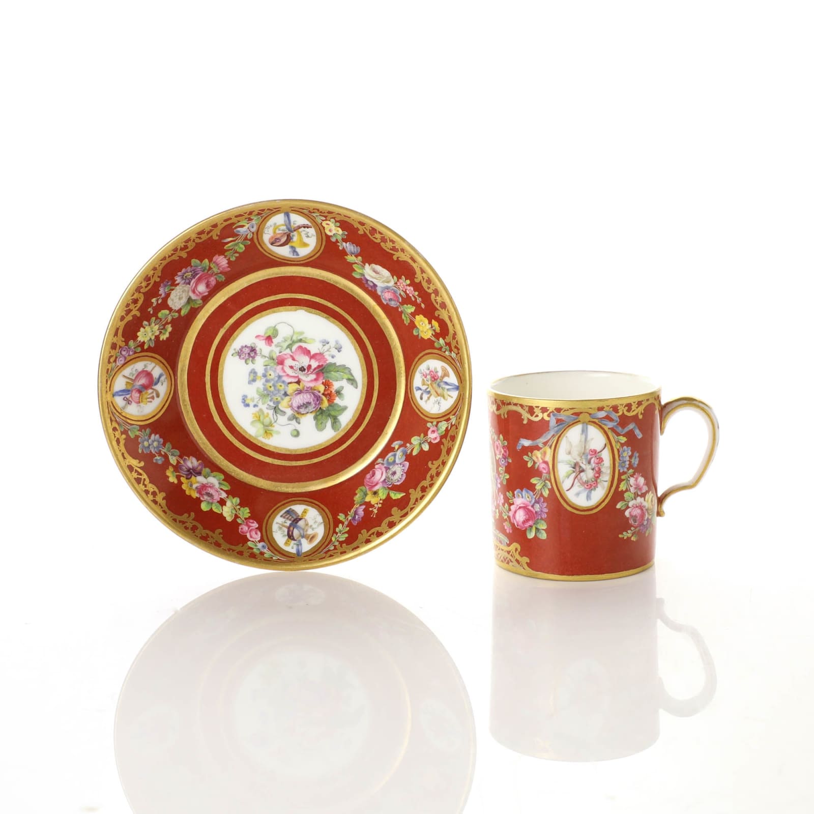 Sèvres Porcelain, A Hard-Paste Sèvres Porcelain Cup & Saucer, circa 1773–75
