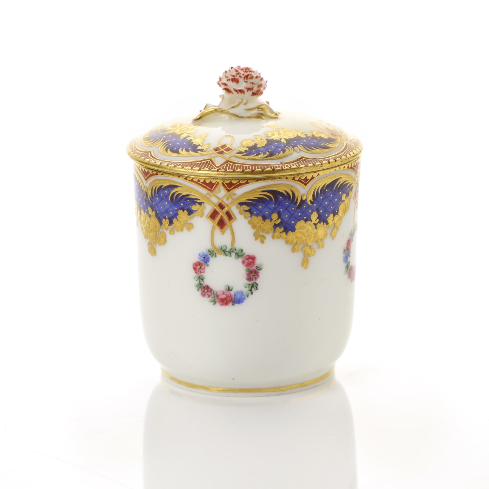 Sèvres Porcelain, A Sèvres Porcelain Covered Powder Pot, 1762