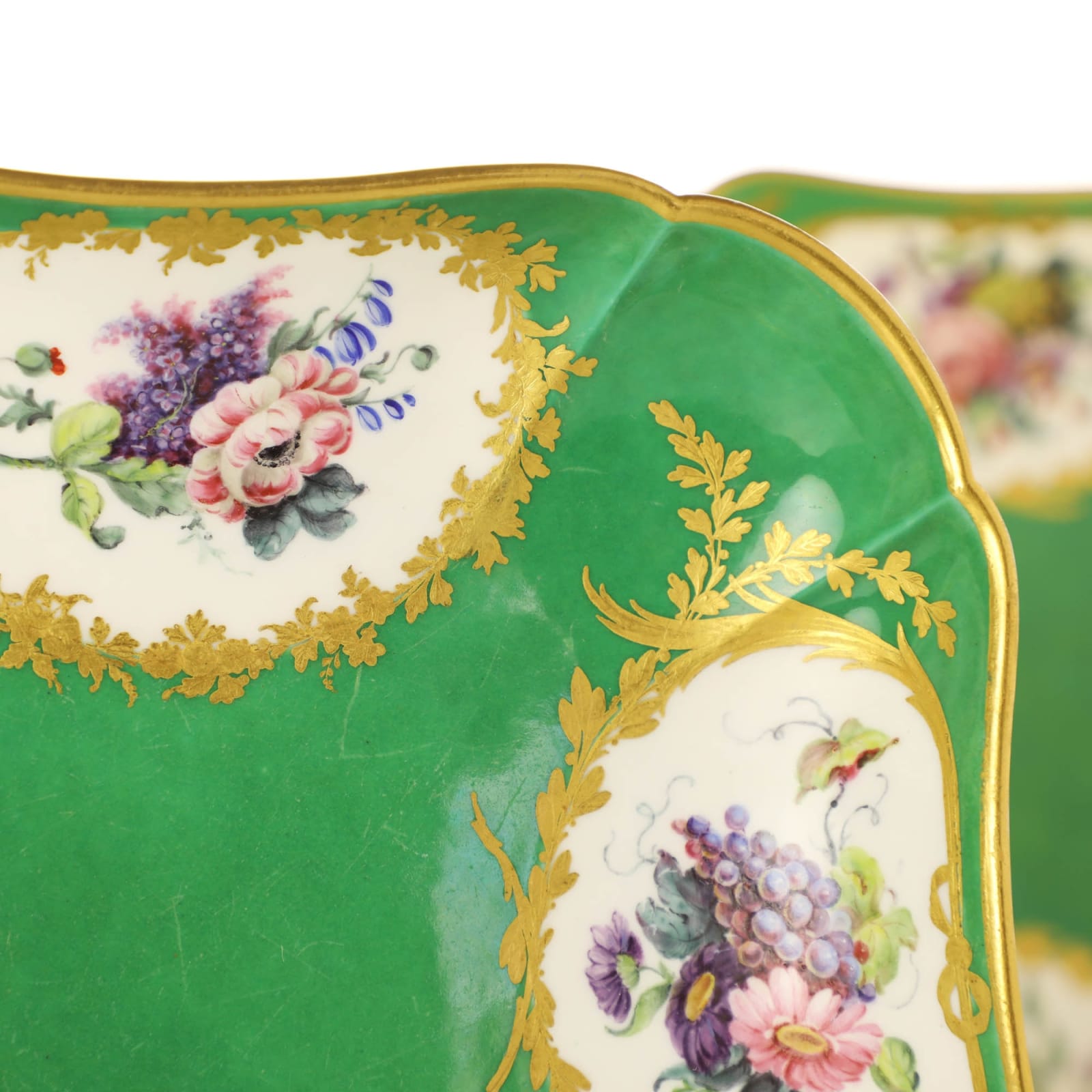 Sèvres Porcelain, A Pair of Soft-Paste Sèvres Porcelain Dishes from a Service given by Louis XVI to Prince Henry of Prussia, 1782-84