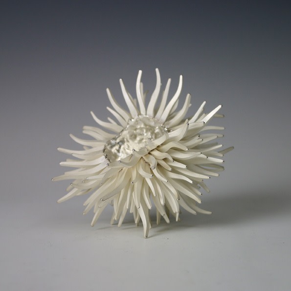 Junko Mori, A Silver Organism; Square Spikes, 2015