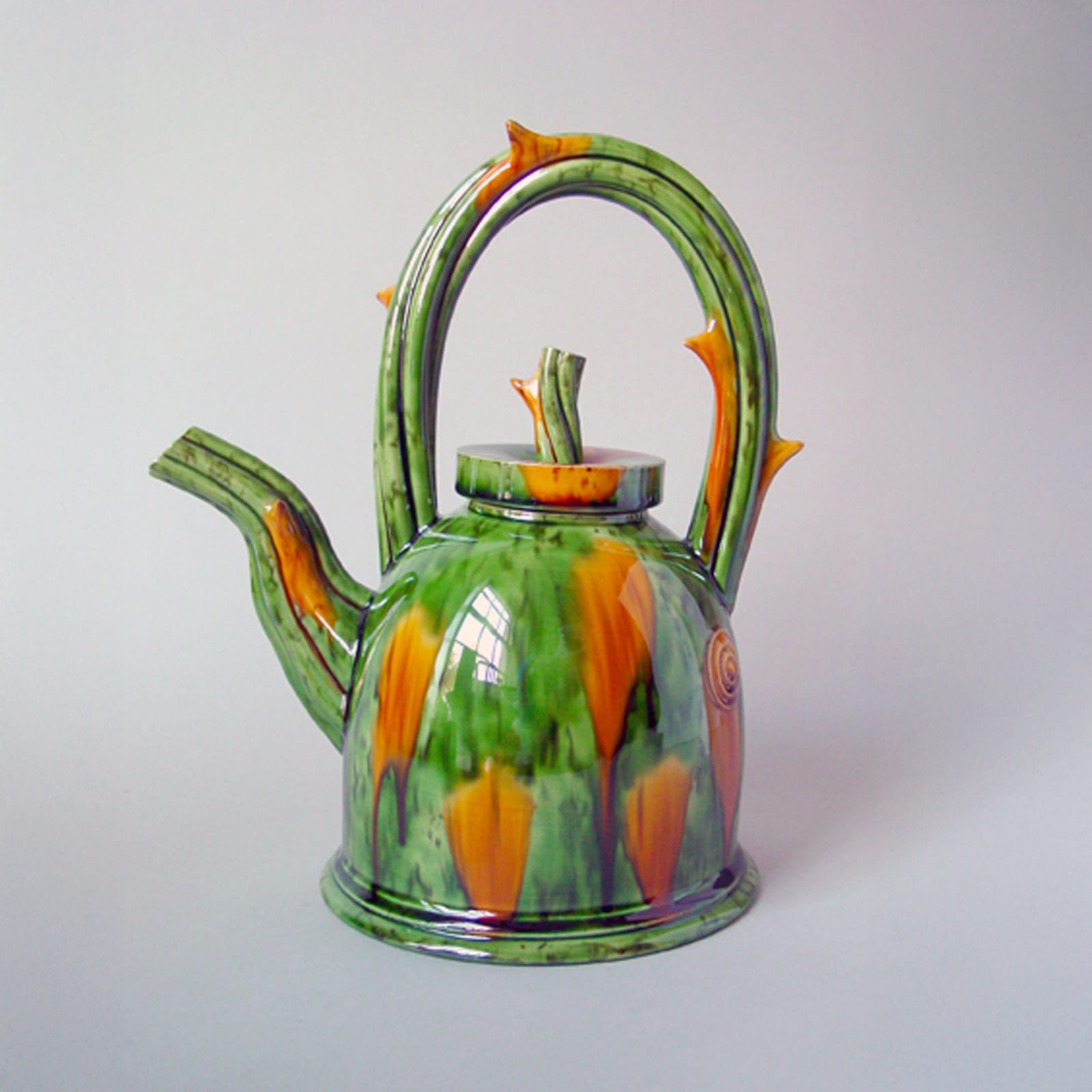 Walter Keeler, Green Thorn Teapot, 2005