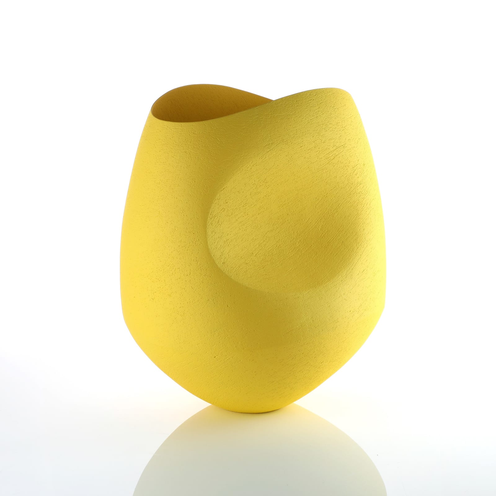 Ashraf Hanna, Yellow Undulating Vessel, 2025