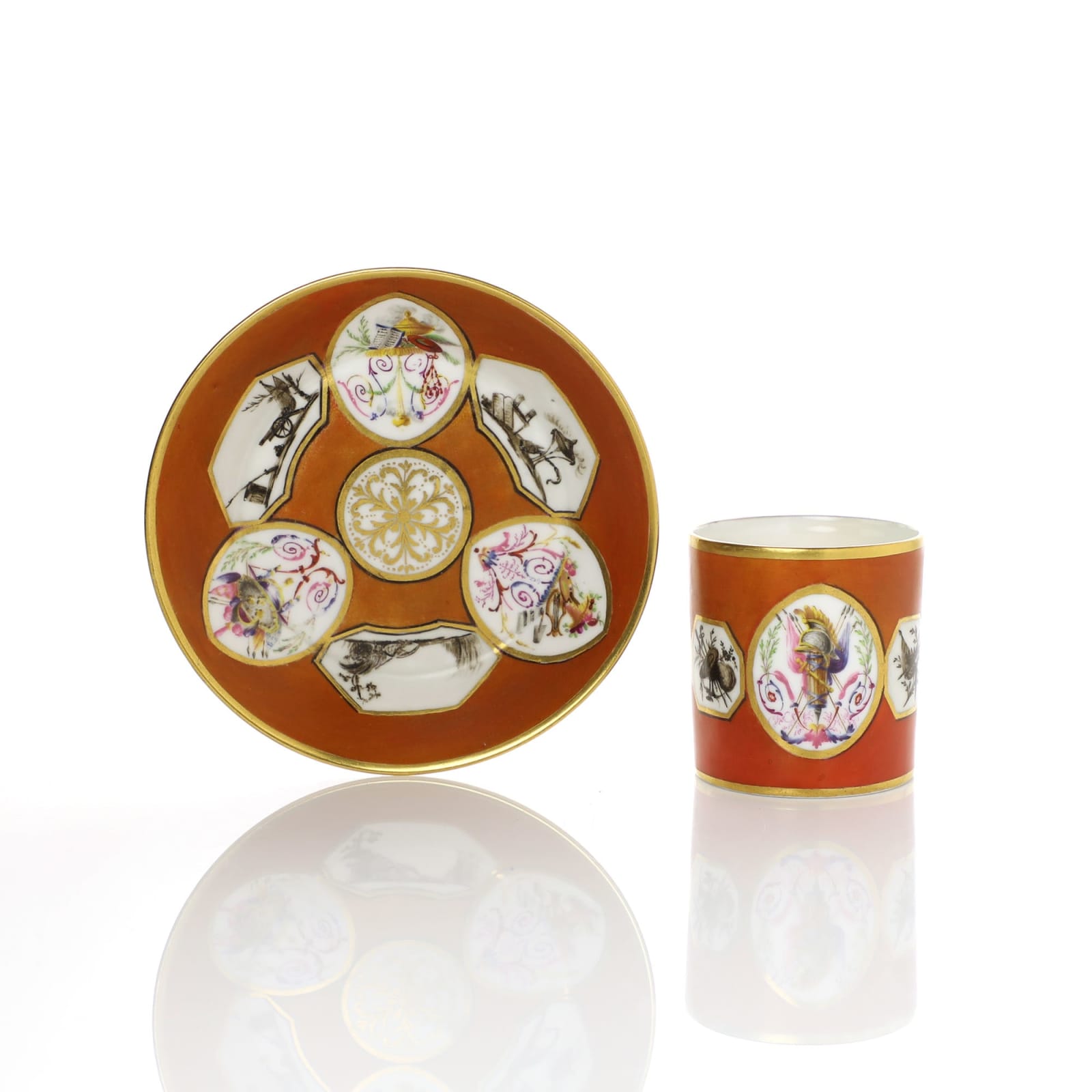 Sèvres Porcelain, A Hard-Paste Sèvres Porcelain Cup & Saucer, 1789