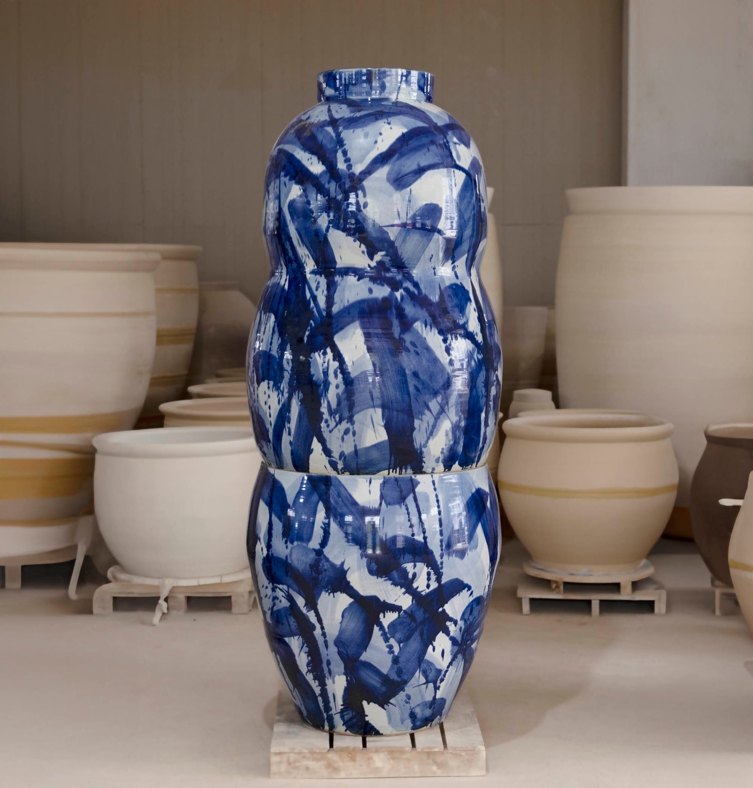 Felicity Aylieff, Blue: Triple Form, 2023