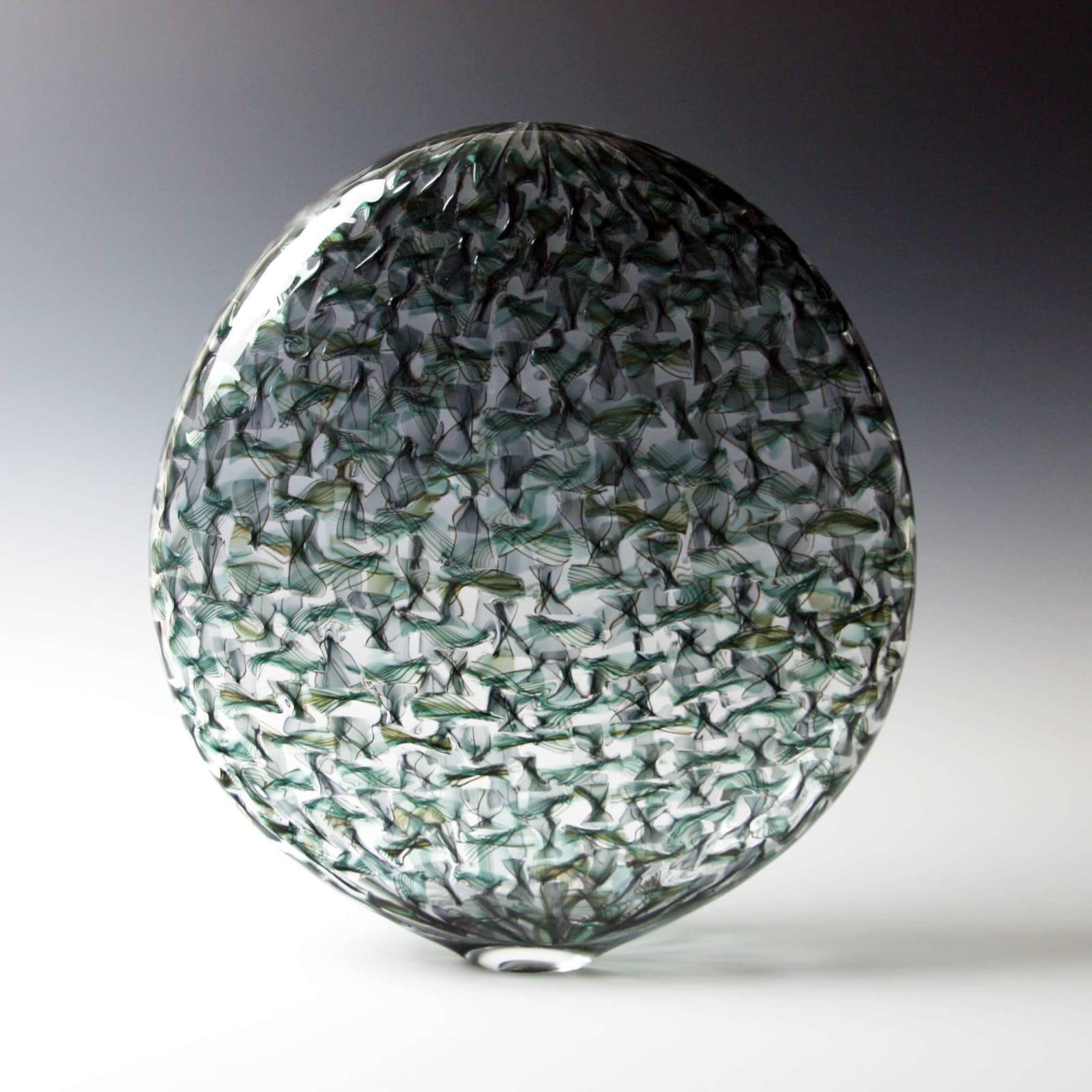 Tobias Møhl, Oval Grey Glassweaver Vessel, 2013