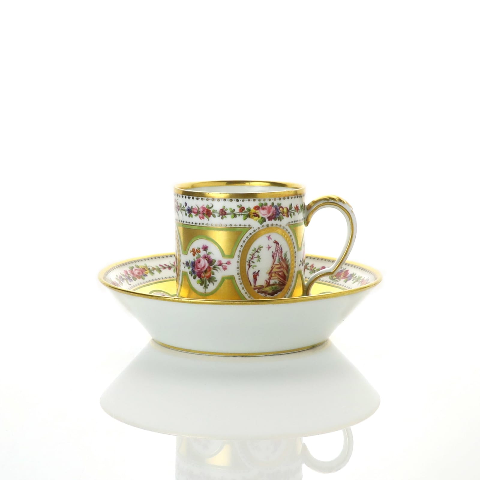 Sèvres Porcelain, A Hard-Paste Sèvres Porcelain Cup & Saucer, 1784