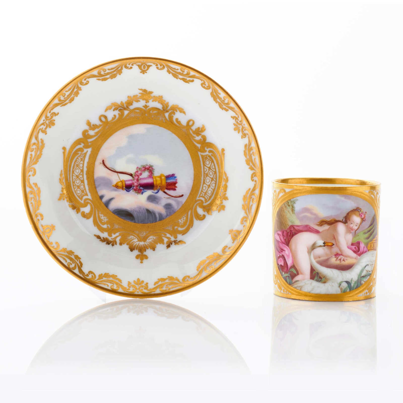 Sèvres Porcelain, A Sèvres Cup & Saucer, circa 1775