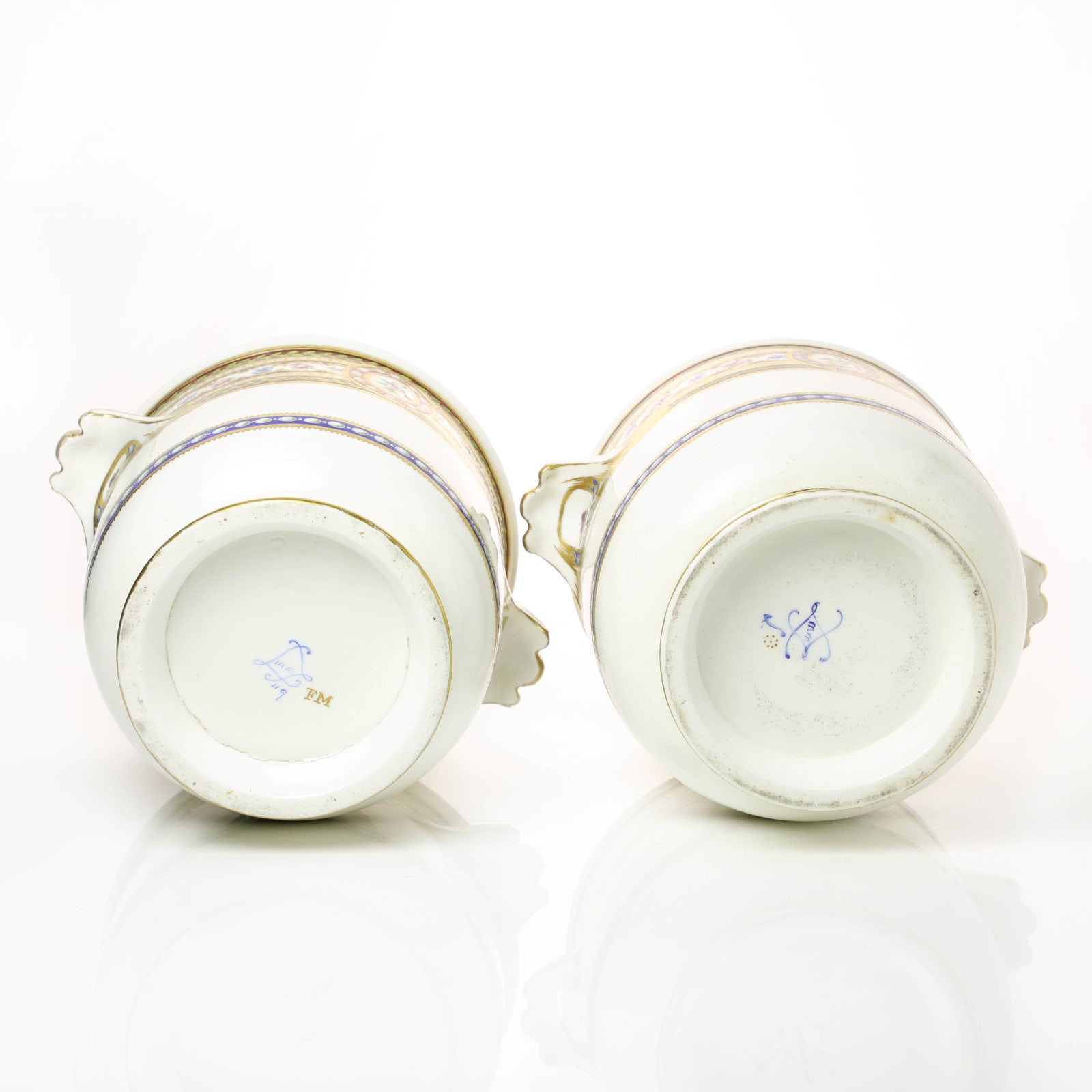 Sèvres Porcelain, A Pair of Soft-Paste Sèvres Porcelain Half-Decanter Coolers made for the Comtesse d'Artois, 1789