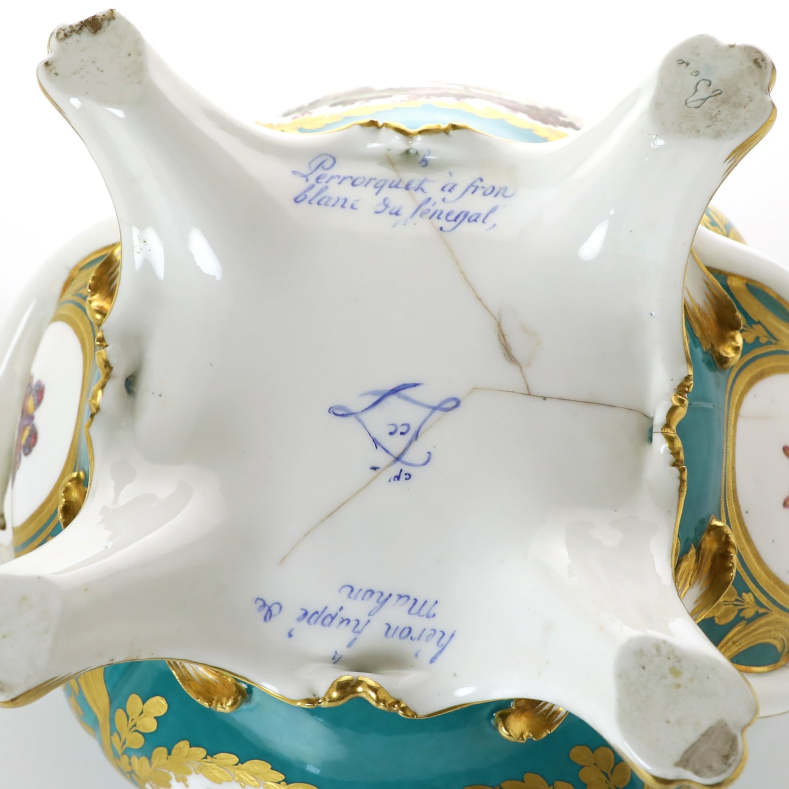 Sèvres Porcelain, A Soft-Paste Sèvres Porcelain Tureen, Cover and Stand, 1780
