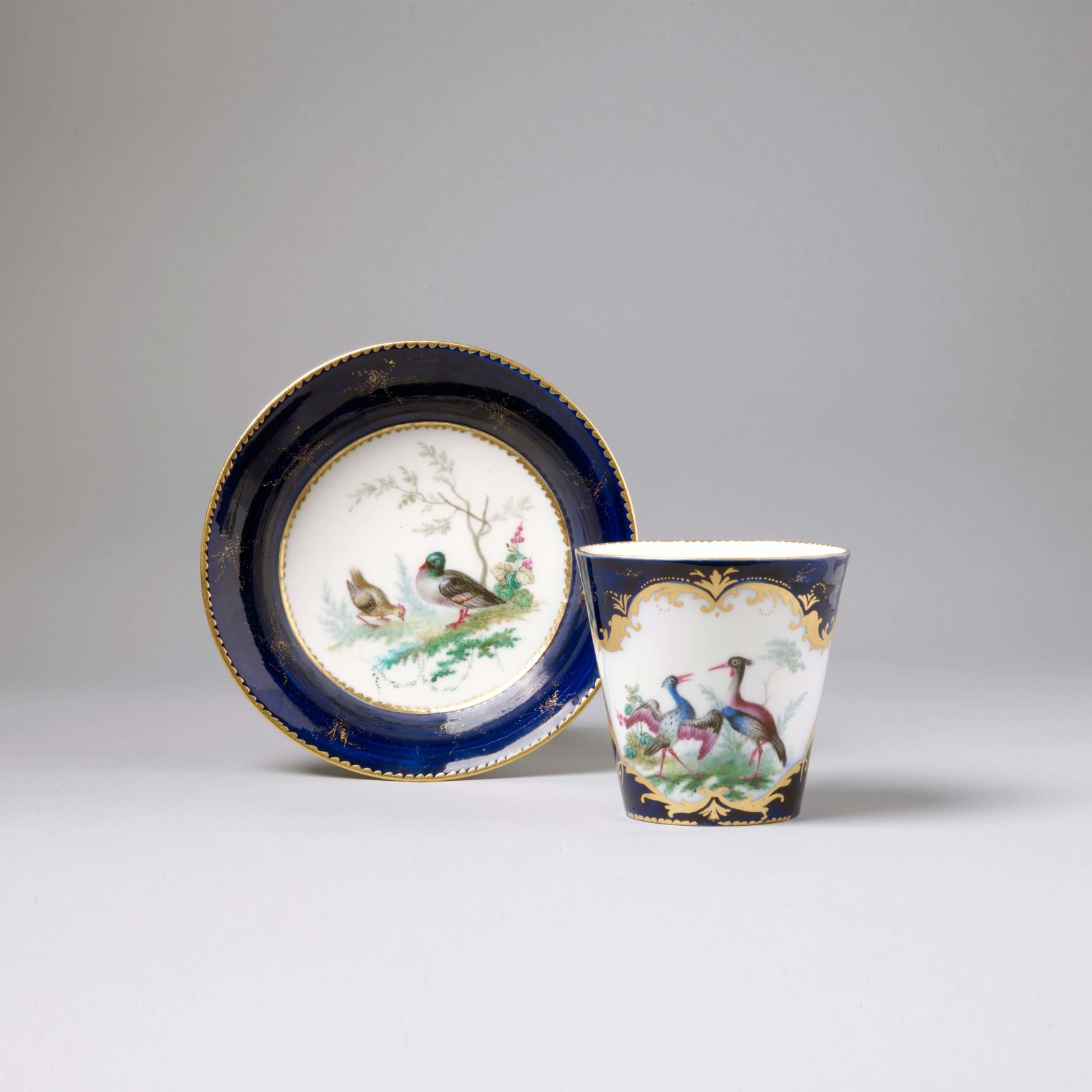 Sèvres Porcelain, A Large Vincennes Cup & Saucer, circa 1752