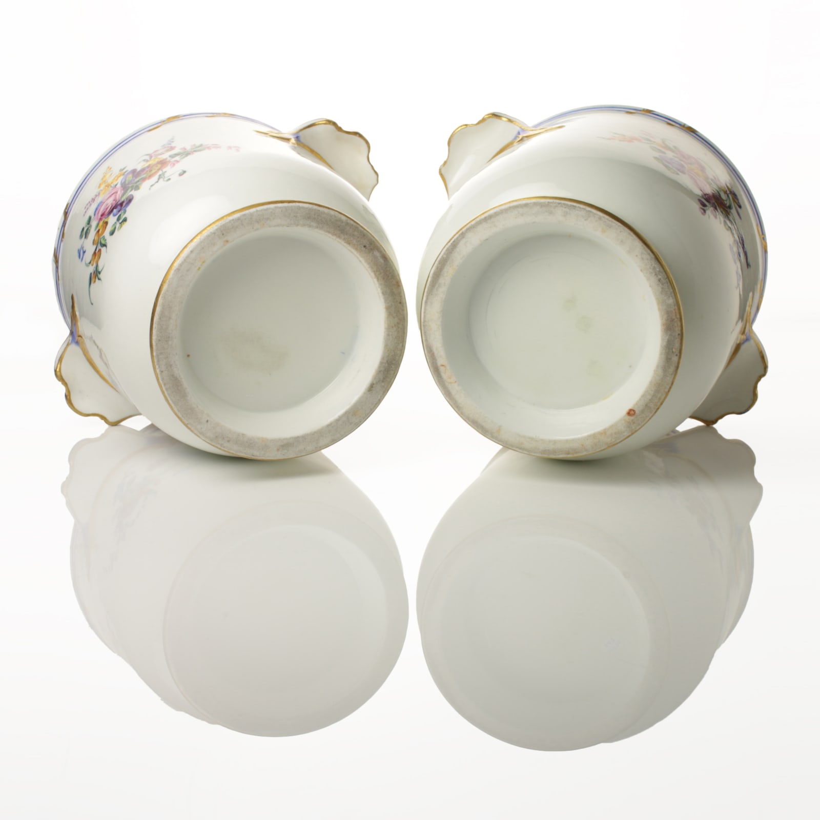 Sèvres Porcelain, A Pair of Soft-Paste Vincennes Porcelain Wine Decanter Coolers, circa 1752-55