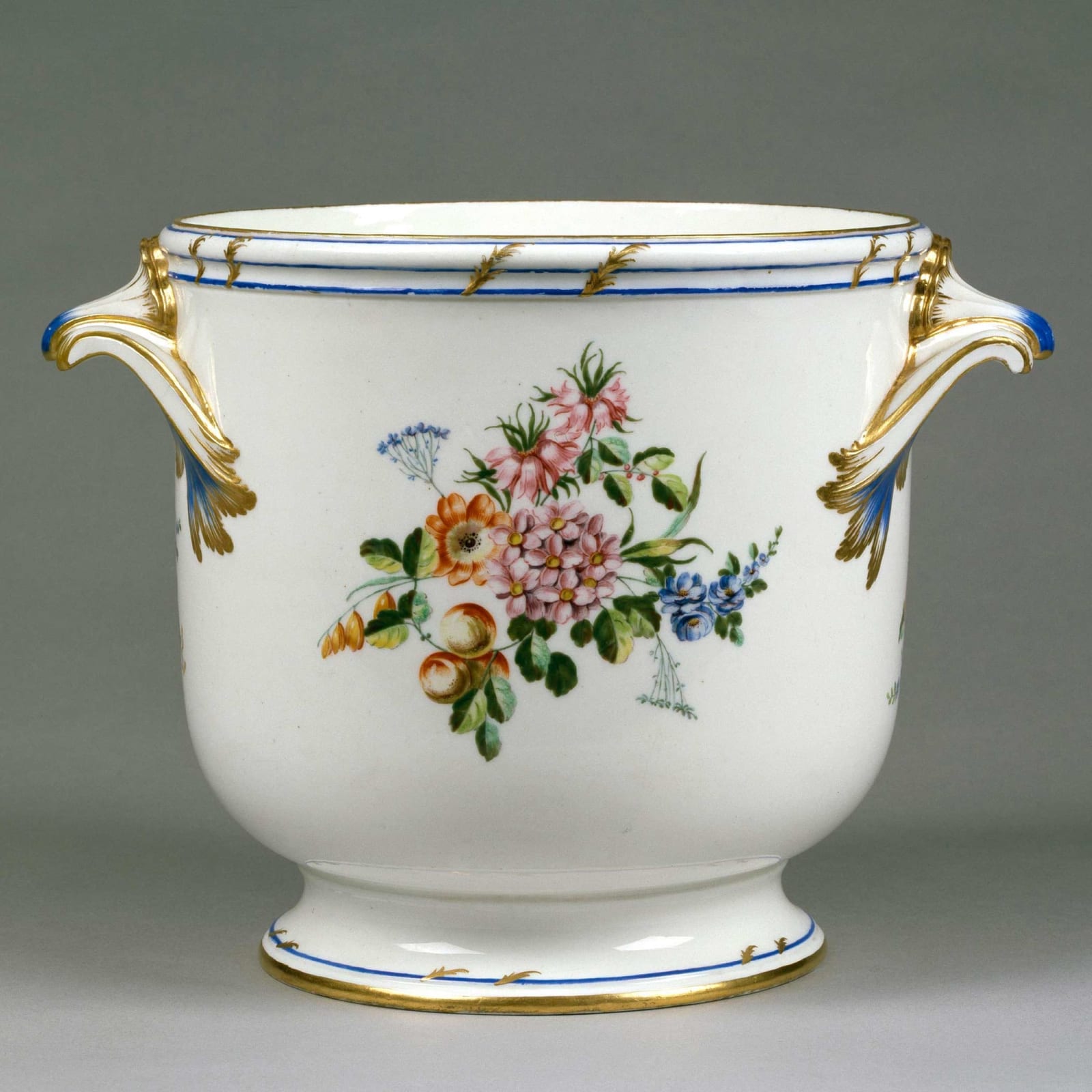 Sèvres Porcelain, A Sèvres Wine Bottle Cooler, 1757-58